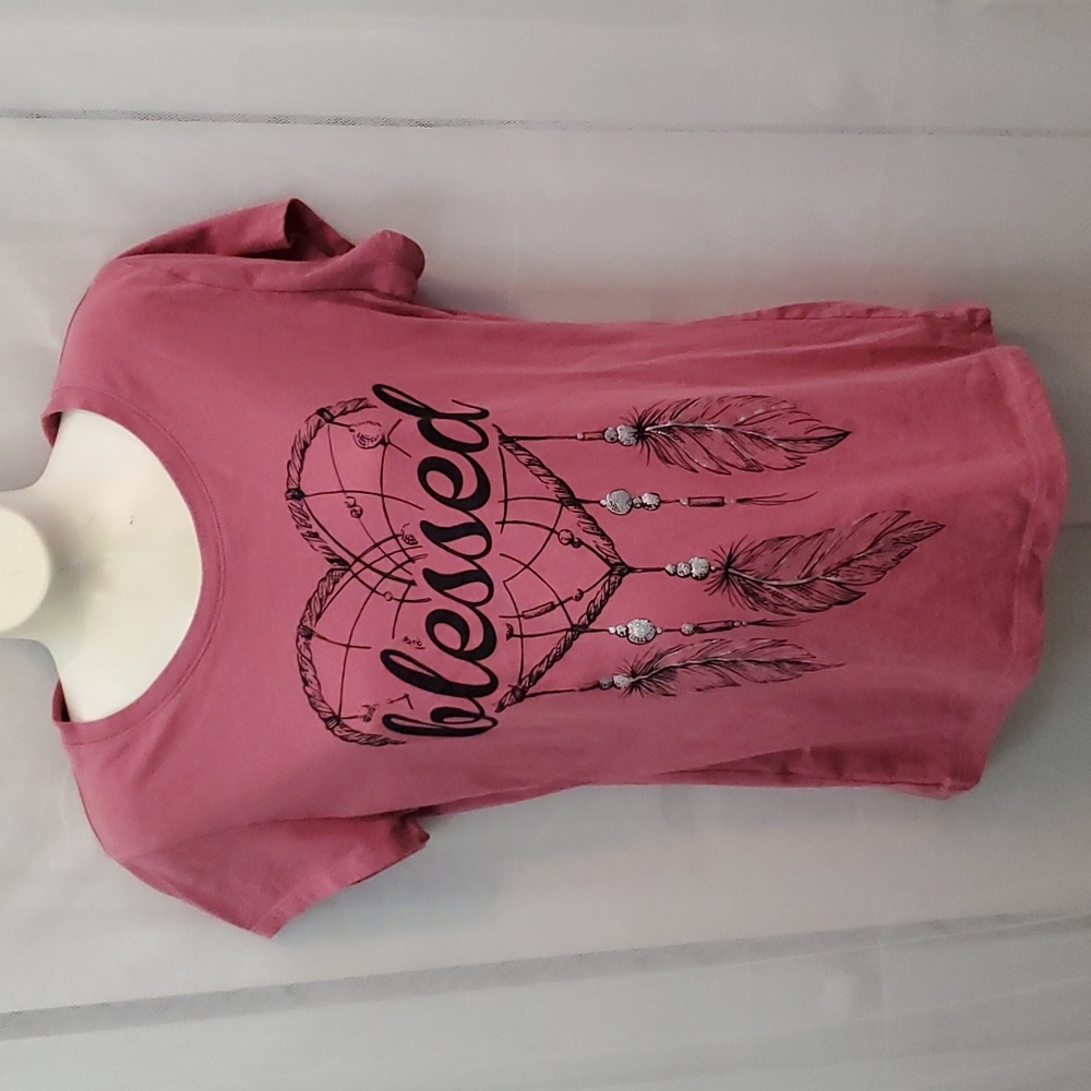 Wound Up Blessed Dreamcatcher Feather Graphic Tee
